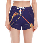 Astrological Sagittarius Sign Print Women's Split Running Shorts