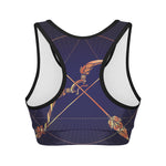 Astrological Sagittarius Sign Print Women's Sports Bra