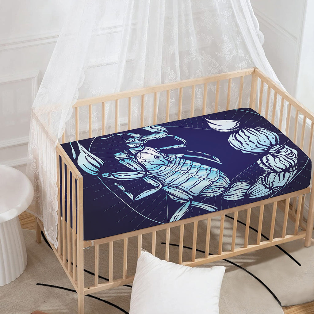 Astrological Scorpio Sign Print Baby Crib Sheet