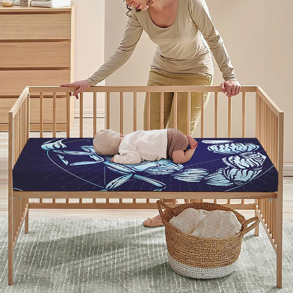 Astrological Scorpio Sign Print Baby Crib Sheet