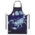 Astrological Scorpio Sign Print Bib Apron With Pocket