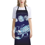 Astrological Scorpio Sign Print Bib Apron With Pocket