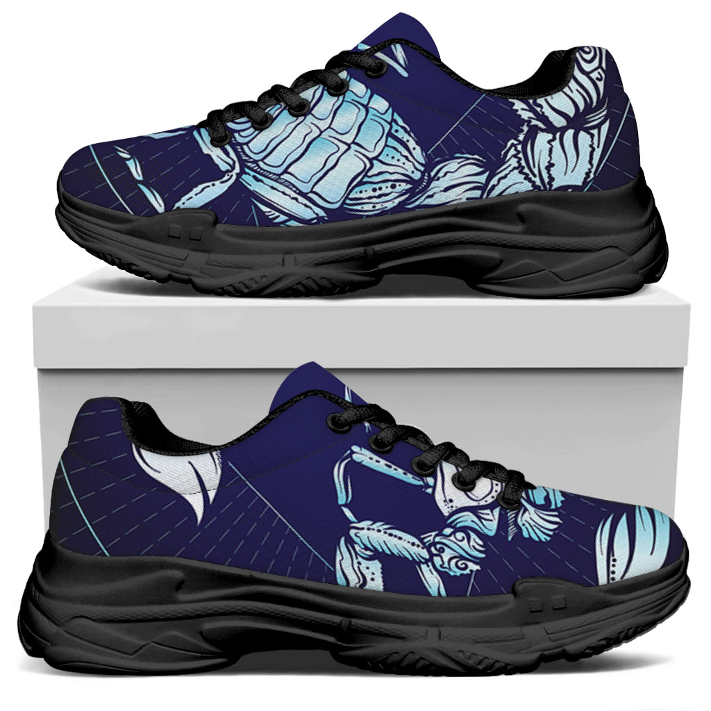 Astrological Scorpio Sign Print Black Chunky Shoes