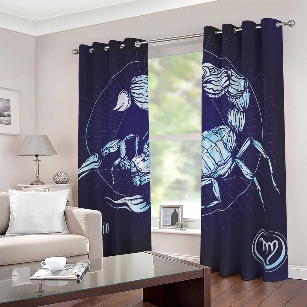 Astrological Scorpio Sign Print Blackout Grommet Curtains