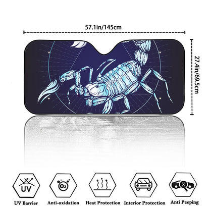 Astrological Scorpio Sign Print Car Windshield Sun Shade