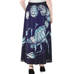 Astrological Scorpio Sign Print Chiffon Maxi Skirt
