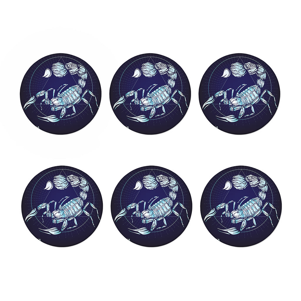 Astrological Scorpio Sign Print Coaster Set