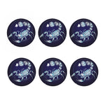 Astrological Scorpio Sign Print Coaster Set