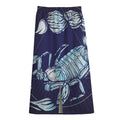Astrological Scorpio Sign Print Cotton Front Slit Maxi Skirt