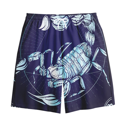 Astrological Scorpio Sign Print Cotton Shorts