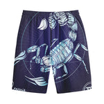 Astrological Scorpio Sign Print Cotton Shorts