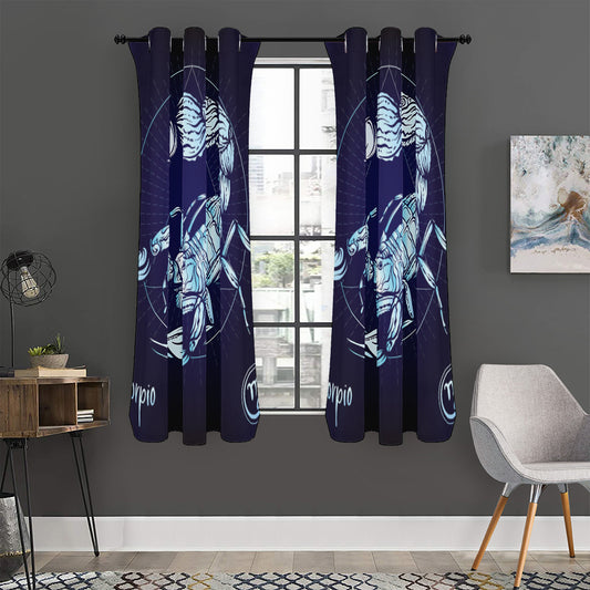 Astrological Scorpio Sign Print Curtain