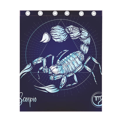 Astrological Scorpio Sign Print Curtain