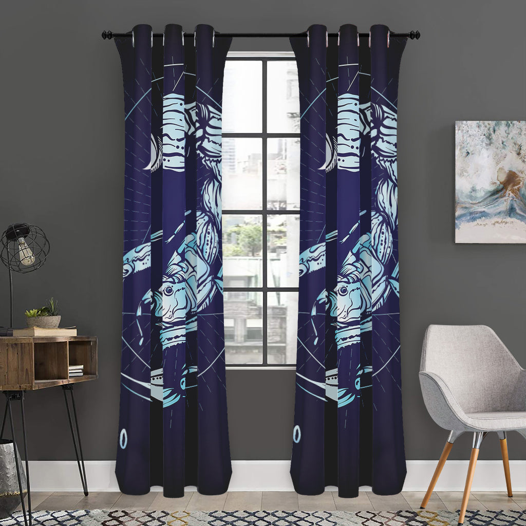 Astrological Scorpio Sign Print Curtain