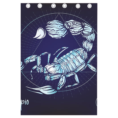 Astrological Scorpio Sign Print Curtain