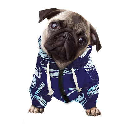 Astrological Scorpio Sign Print Dog Zip Up Hoodie