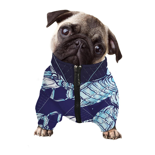 Astrological Scorpio Sign Print Dog Zip Up Jacket