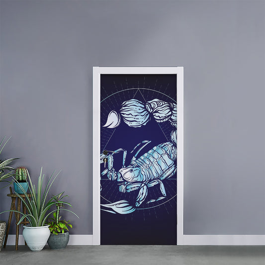 Astrological Scorpio Sign Print Door Sticker
