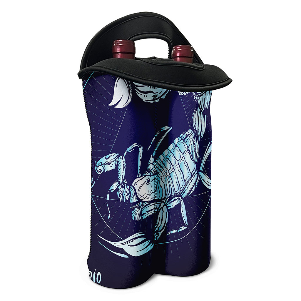 Astrological Scorpio Sign Print Double Neoprene Wine Tote