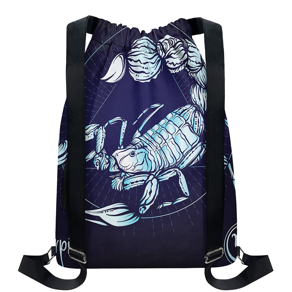 Astrological Scorpio Sign Print Drawstring Backpack