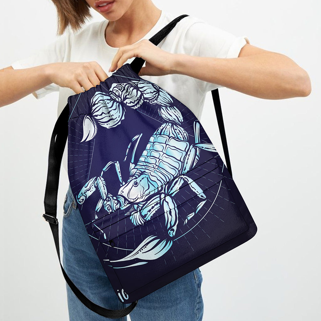 Astrological Scorpio Sign Print Drawstring Backpack