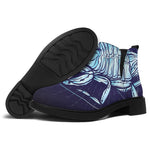 Astrological Scorpio Sign Print Flat Ankle Boots