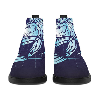 Astrological Scorpio Sign Print Flat Ankle Boots