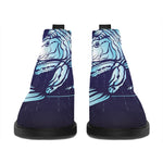 Astrological Scorpio Sign Print Flat Ankle Boots