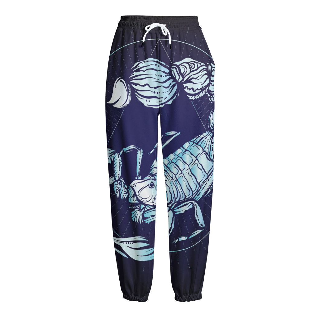 Astrological Scorpio Sign Print Fleece Lined Knit Pants