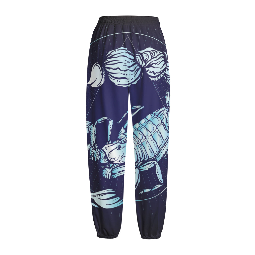 Astrological Scorpio Sign Print Fleece Lined Knit Pants