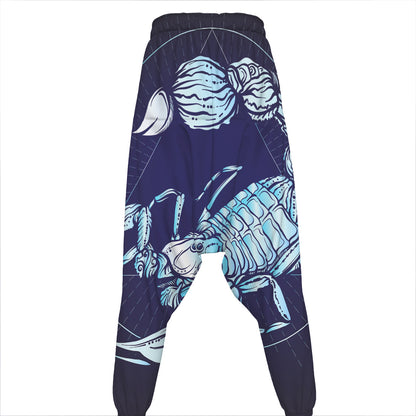 Astrological Scorpio Sign Print Hammer Pants