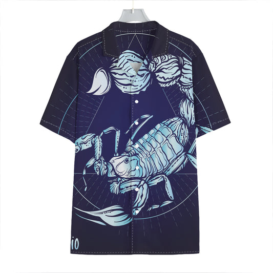 Astrological Scorpio Sign Print Hawaiian Shirt