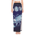 Astrological Scorpio Sign Print High Slit Maxi Skirt