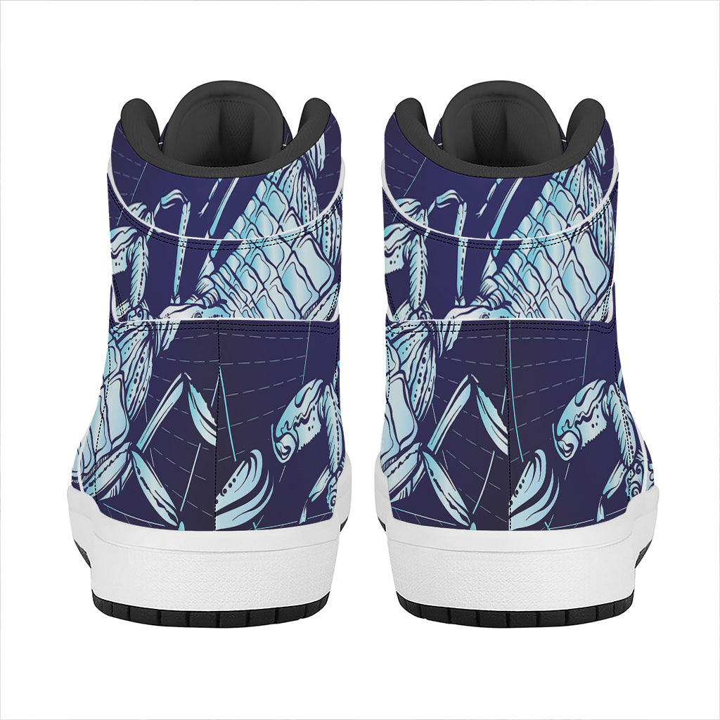 Astrological Scorpio Sign Print High Top Leather Sneakers