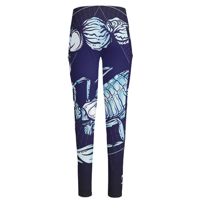 Astrological Scorpio Sign Print High-Waisted Pocket Leggings