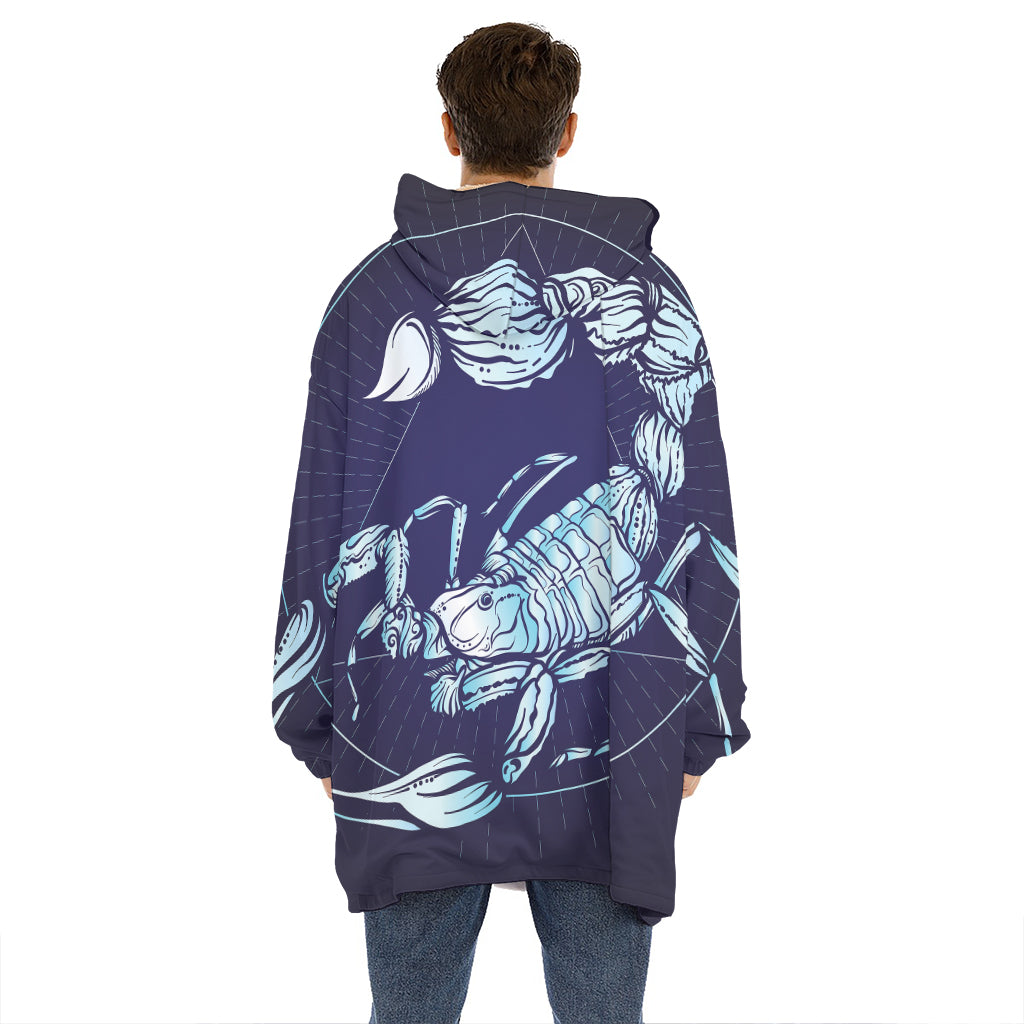 Astrological Scorpio Sign Print Hoodie Blanket