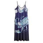Astrological Scorpio Sign Print Jersey Midi Cami Dress