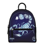 Astrological Scorpio Sign Print Leather Backpack