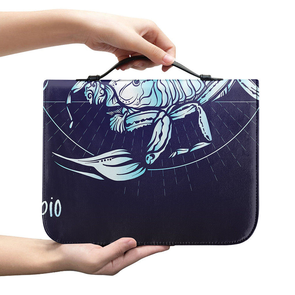 Astrological Scorpio Sign Print Leather Bible Cover