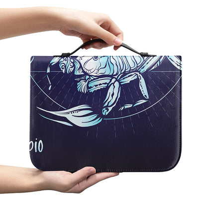 Astrological Scorpio Sign Print Leather Bible Cover