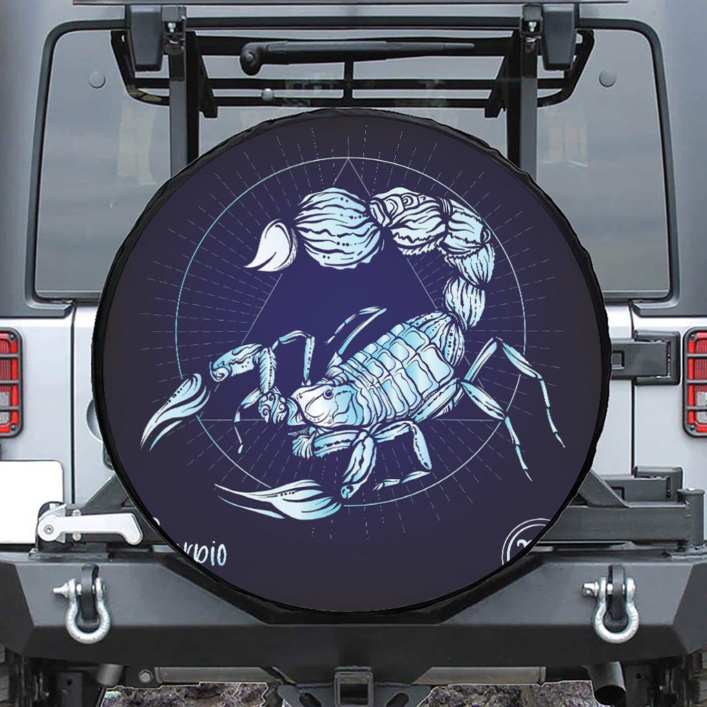 Astrological Scorpio Sign Print Leather Spare Tire Cover