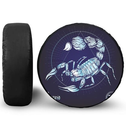 Astrological Scorpio Sign Print Leather Spare Tire Cover