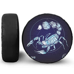 Astrological Scorpio Sign Print Leather Spare Tire Cover