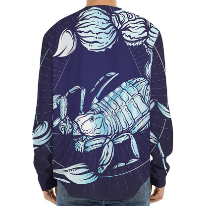 Astrological Scorpio Sign Print Long Sleeve Baseball Jersey
