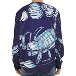 Astrological Scorpio Sign Print Long Sleeve Baseball Jersey