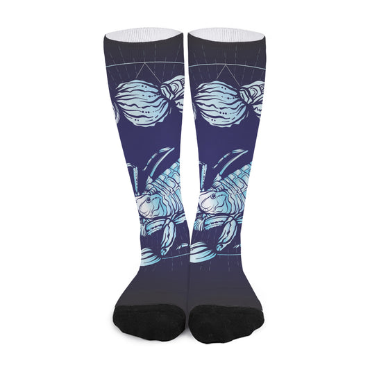 Astrological Scorpio Sign Print Long Socks