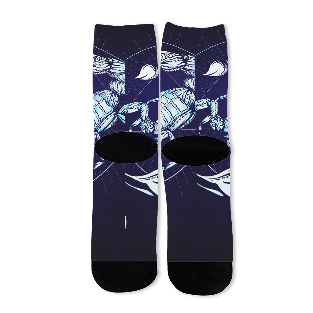 Astrological Scorpio Sign Print Long Socks