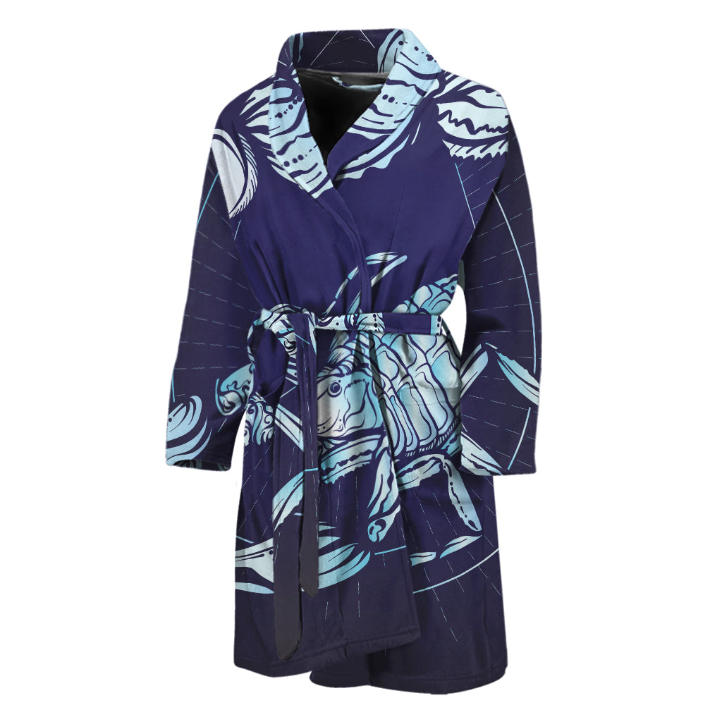 Astrological Scorpio Sign Print Men's Bathrobe