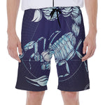 Astrological Scorpio Sign Print Men's Beach Shorts