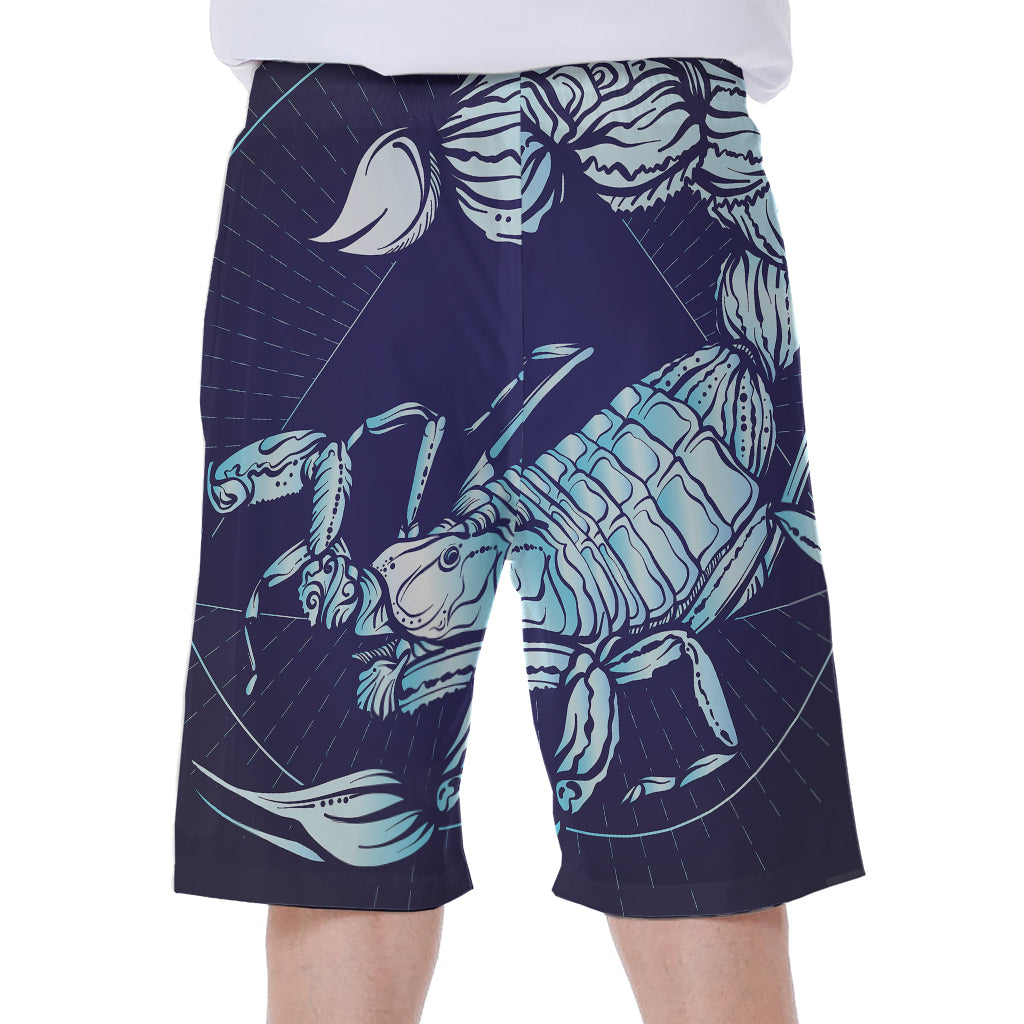 Astrological Scorpio Sign Print Men's Beach Shorts